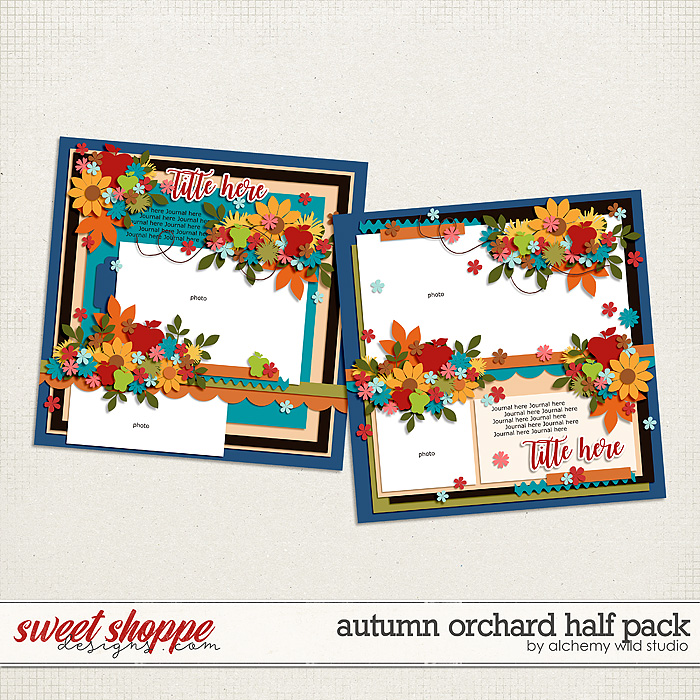 Autumn Orchard Half Pack Layered Templates 