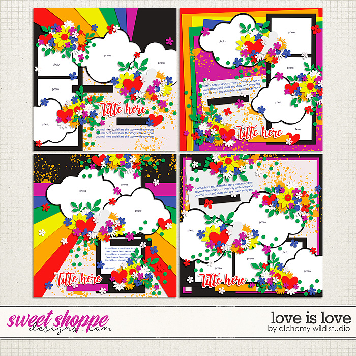 Love Is Love Layered Templates by Amber