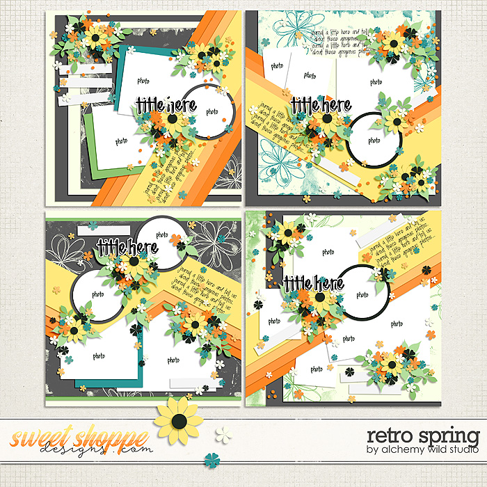 Retro Spring Layered Templates by Amber Retro Spring Layered Templates by Amber