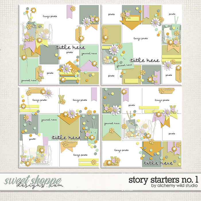 Story Starters No. 1 Layered Templates by Amber
