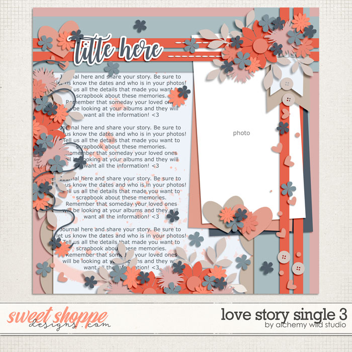 Love Story: Single 3 Layered Template 