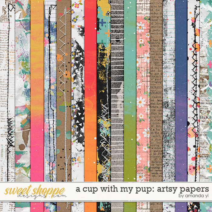 A cup with my pup: artsy papers by Amanda Yi