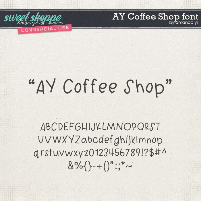CU AY Coffee Shop font by Amanda Yi
