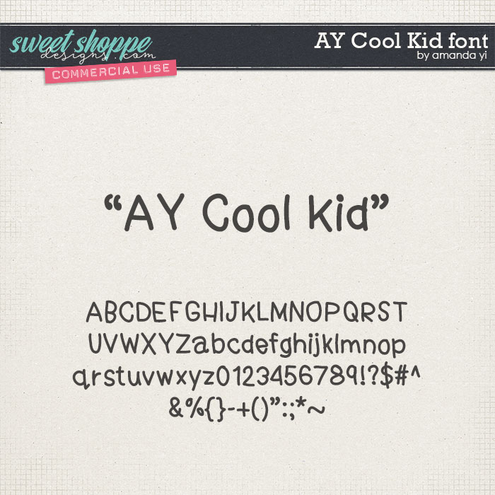 CY AY Cool Kid font by Amanda Yi