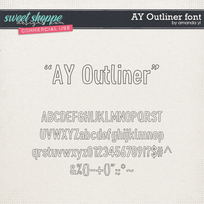 CU AY Outliner font by Amanda Yi
