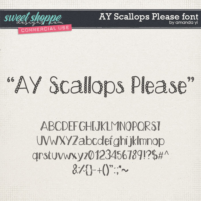 CU AY Scallops Please font by Amanda Yi