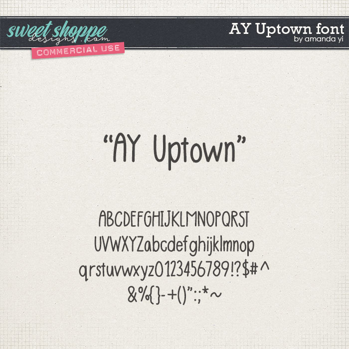 CU AY Uptown font by Amanda Yi