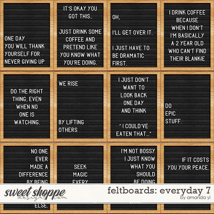 Feltboards: everyday 7 by Amanda Yi