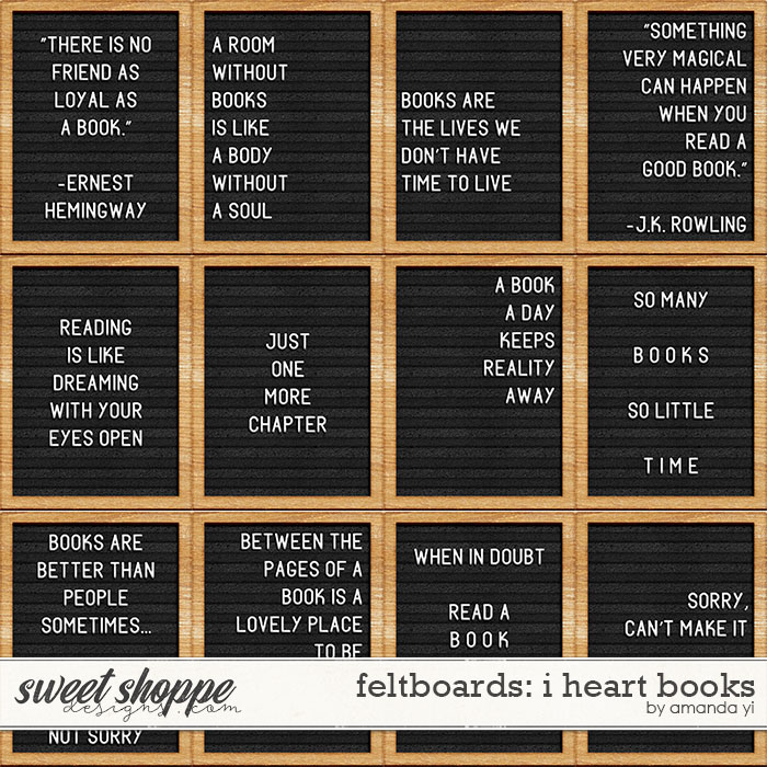 Feltboards: i heart books by Amanda Yi