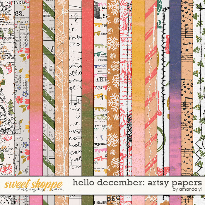 Hello December: artsy papers by Amanda Yi