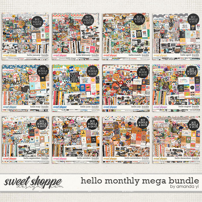 Hello Monthly: MEGA bundle by Amanda Yi