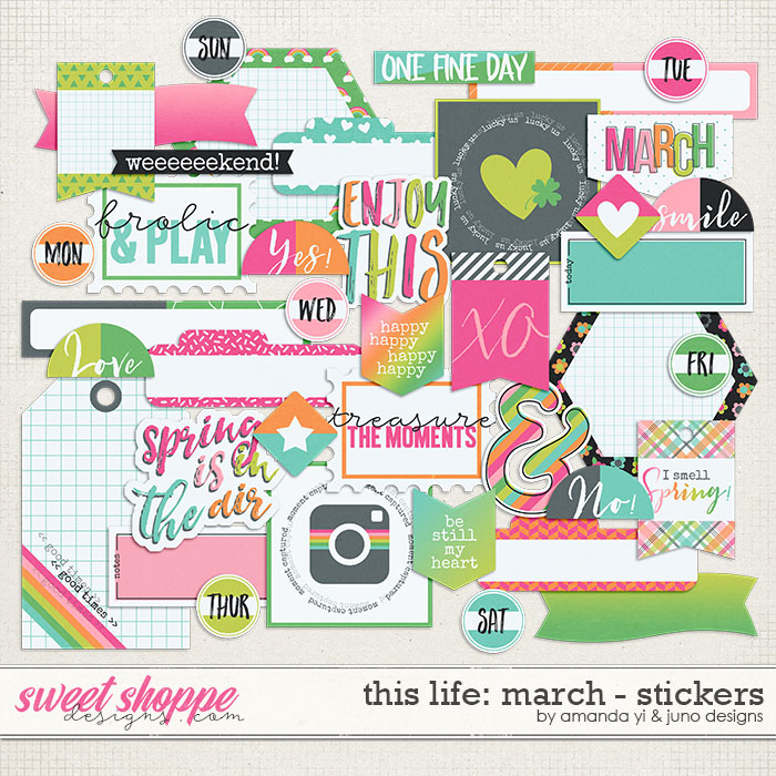 This Life: March - Stickers by Amanda Yi & Juno Designs This Life: March - Stickers by Amanda Yi & Juno Designs
