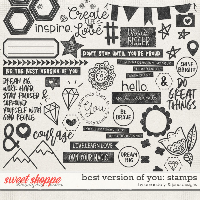 Best Version Of You: Stamps by Amanda Yi & Juno Designs Best Version Of You: Stamps by Amanda Yi & Juno Designs