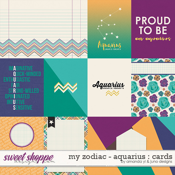 My Zodiac - Aquarius : Cards by Amanda Yi & Juno Designs My Zodiac - Aquarius : Cards by Amanda Yi & Juno Designs
