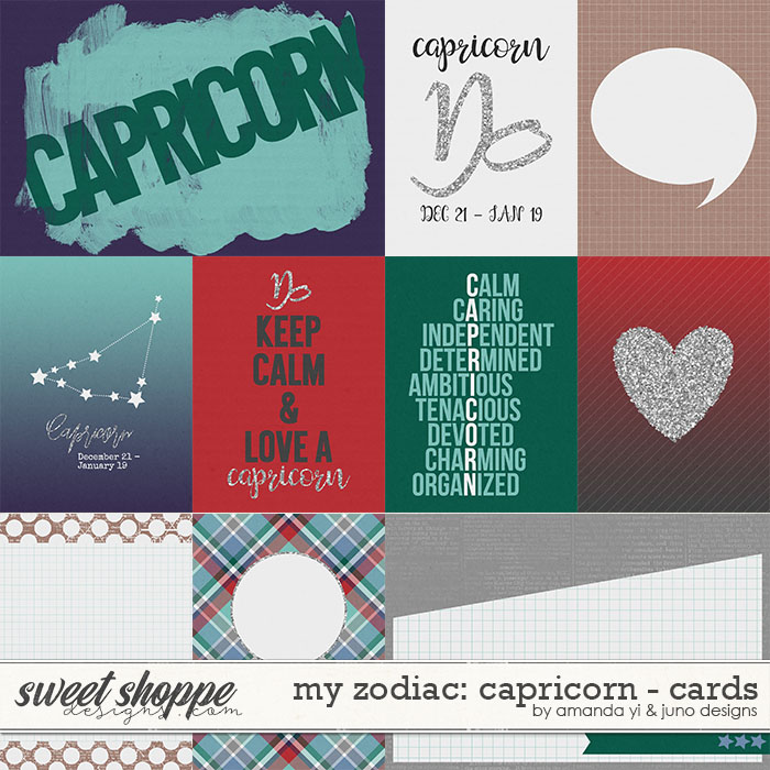 My Zodiac - Capricorn : Cards by Amanda Yi & Juno Designs My Zodiac - Capricorn : Cards by Amanda Yi & Juno Designs