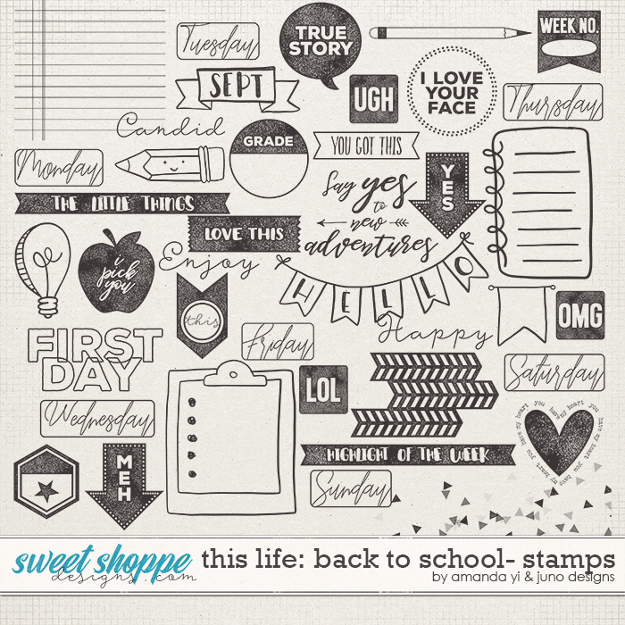 This Life: Back To School- Stamps by Amanda Yi & Juno Designs This Life: Back To School- Stamps by Amanda Yi & Juno Designs