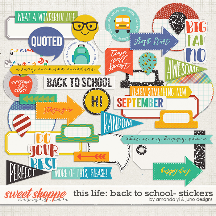 This Life: Back To School- Stickers by Amanda Yi & Juno Designs This Life: Back To School- Stickers by Amanda Yi & Juno Designs