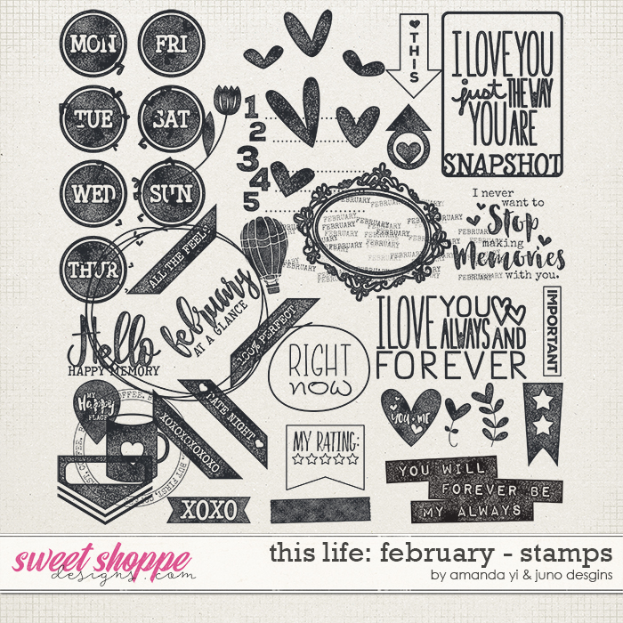 This Life: February - Stamps by Amanda Yi & Juno Designs This Life: February - Stamps by Amanda Yi & Juno Designs
