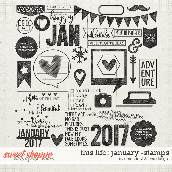 This Life: January - Stamps by Amanda Yi & Juno Designs This Life: January - Stamps by Amanda Yi & Juno Designs
