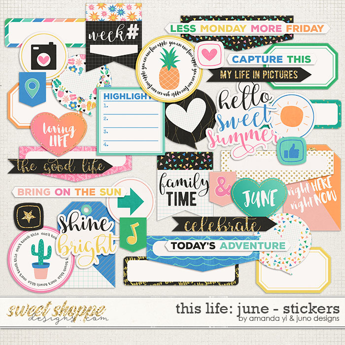 This Life: June - Stickers by Amanda Yi & Juno Designs This Life: June - Stickers by Amanda Yi & Juno Designs