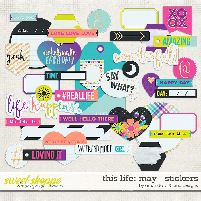 This Life: May - Stickers by Amanda Yi & Juno Designs This Life: May - Stickers by Amanda Yi & Juno Designs