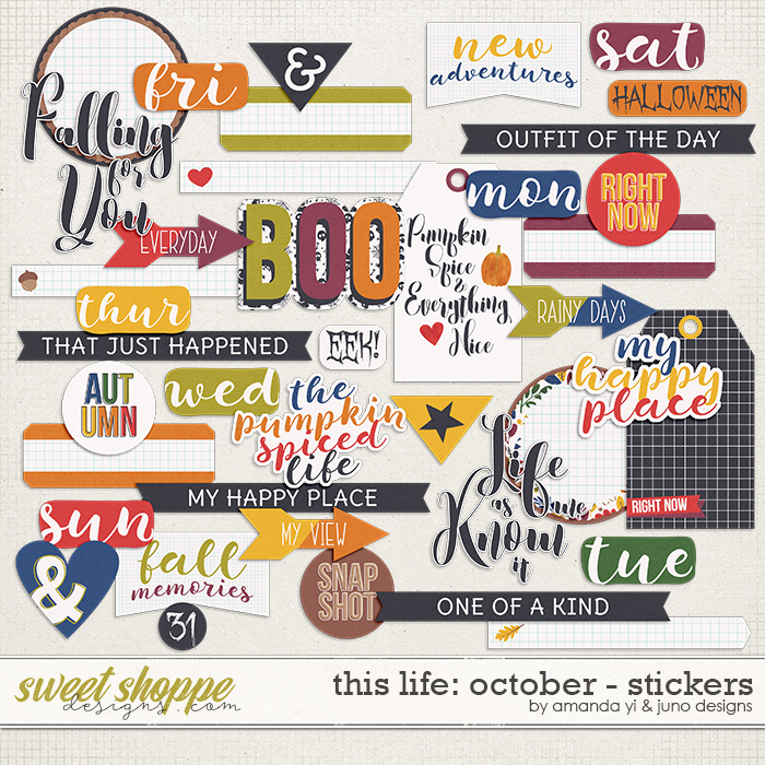 This Life: October - Stickers by Amanda Yi & Juno Designs This Life: October - Stickers by Amanda Yi & Juno Designs