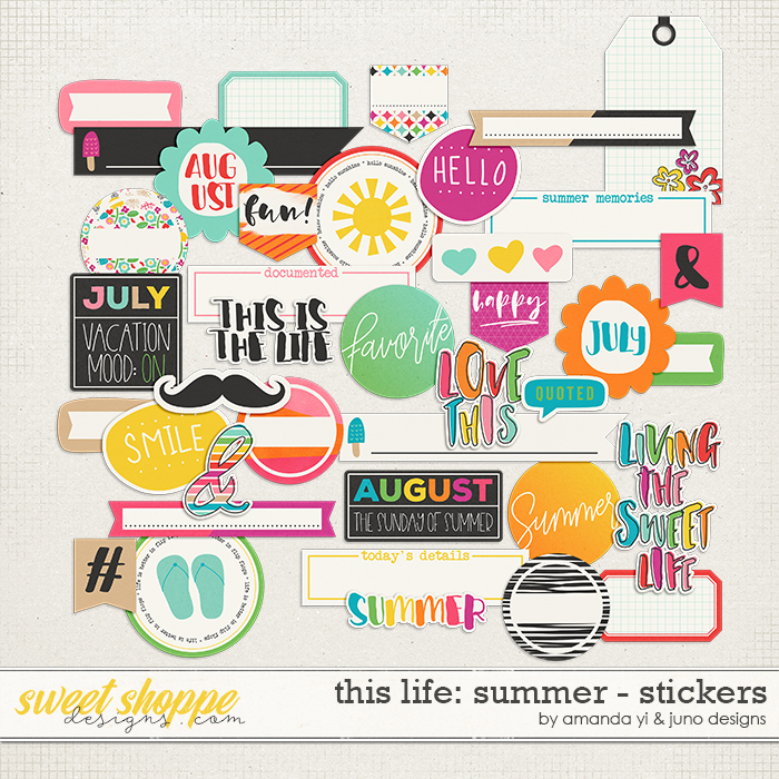 This Life: Summer - Stickers by Amanda Yi & Juno Designs This Life: Summer - Stickers by Amanda Yi & Juno Designs