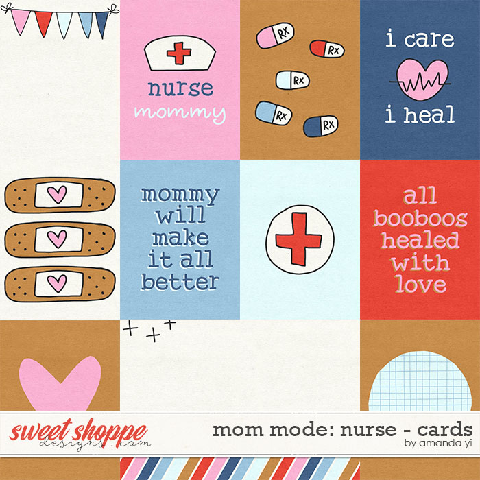 Mom mode: nurse - cards by Amanda Yi
