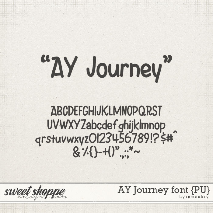 AY Journey font {PU} by Amanda Yi