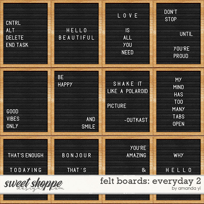 Felt Boards: Everyday 2 by Amanda Yi