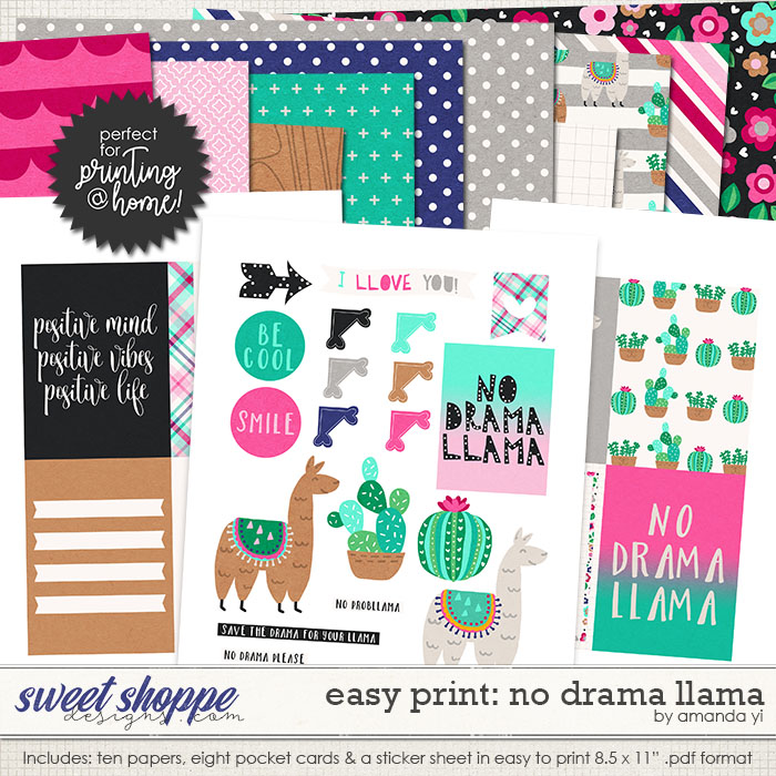 Easy Print: No Drama Llama by Amanda Yi Easy Print: No Drama Llama by Amanda Yi
