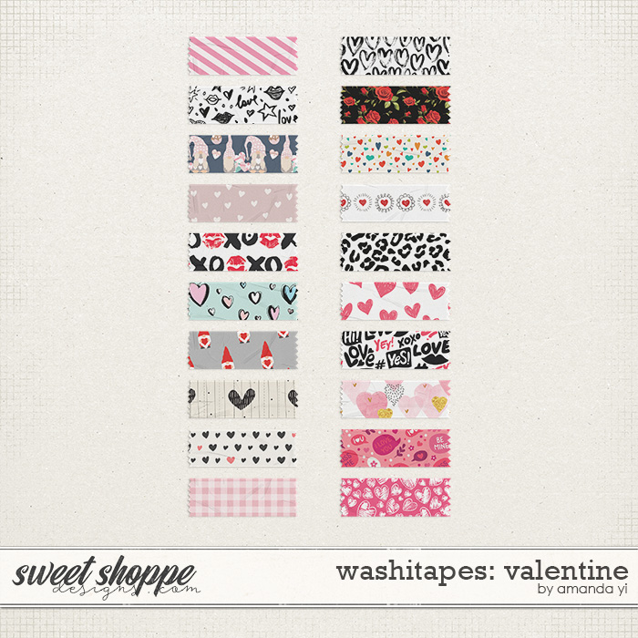 Washi Tapes: Valentines by Amanda Yi