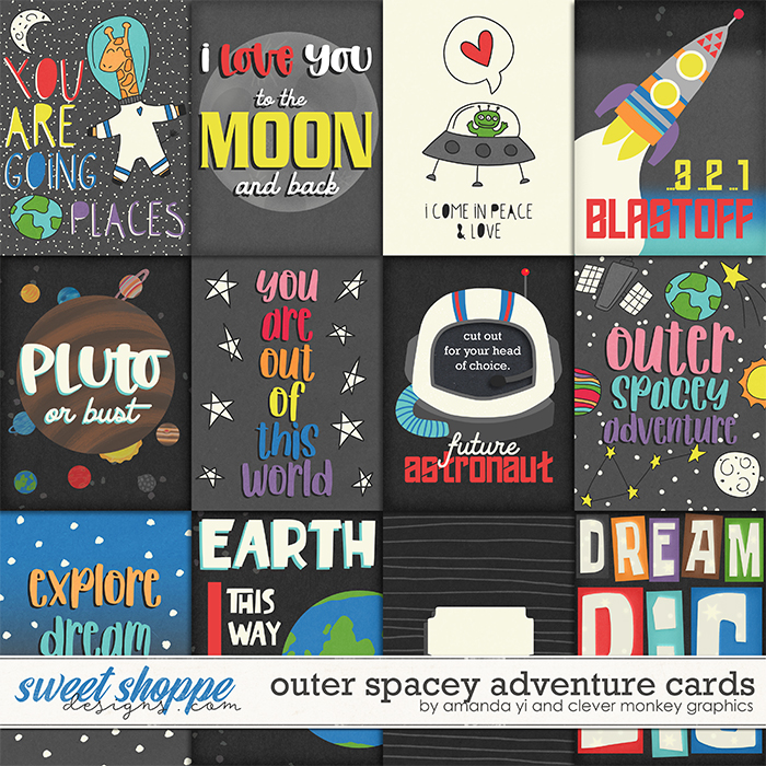 Outer spacey adventure cards by Amanda Yi & Clever Monkey Graphics Outer spacey adventure cards by Amanda Yi & Clever Monkey Graphics