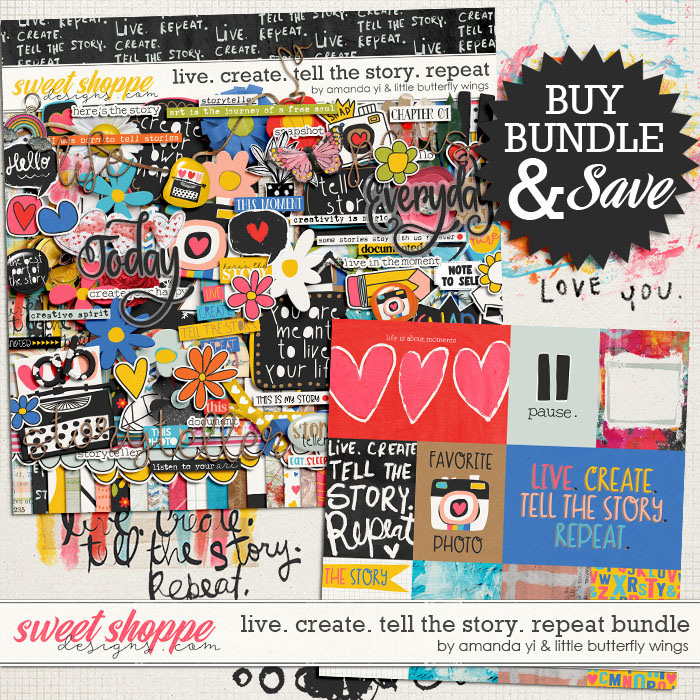 Live.Create.Tell the Story.Repeat. bundle by Amanda Yi & Little Butterfly Wings