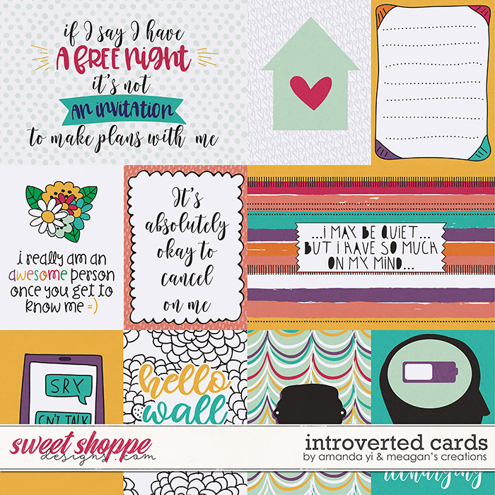 Introverted cards by Amanda Yi & Meagan's Creations