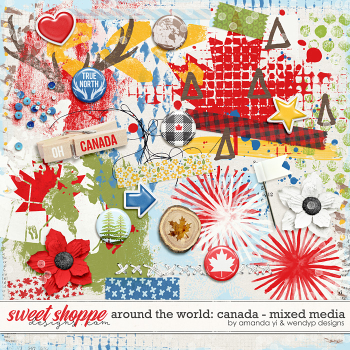 Around the world: Canada - Mixed Media by Amanda Yi & WendyP Designs