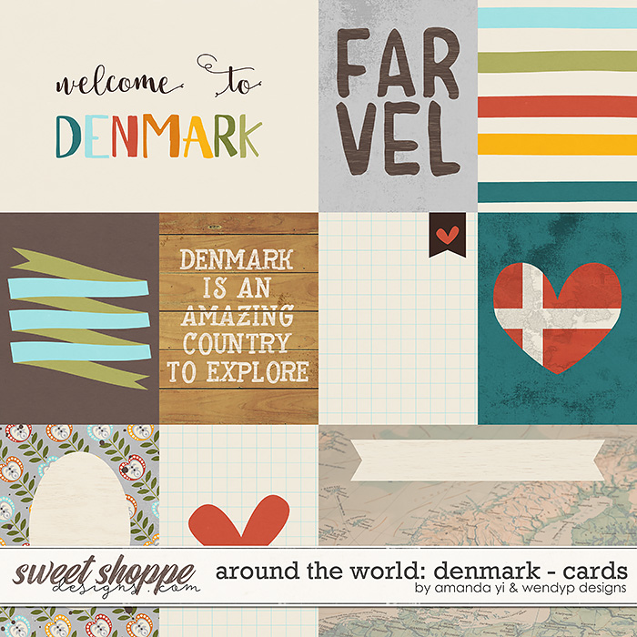 Around the world: Denmark cards by Amanda Yi & WendyP Designs