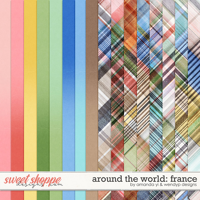 Around the world: France - Bonus Papers by Amanda Yi & WendyP Designs