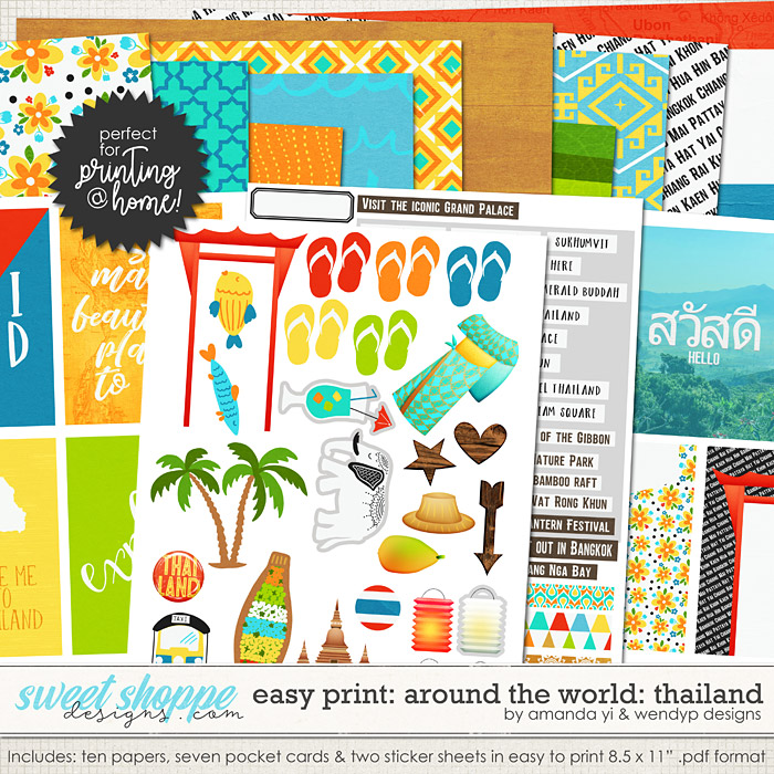 Easy Print Around the world: Thailand by Amanda Yi & WendyP Designs Easy Print Around the world: Thailand by Amanda Yi & WendyP Designs
