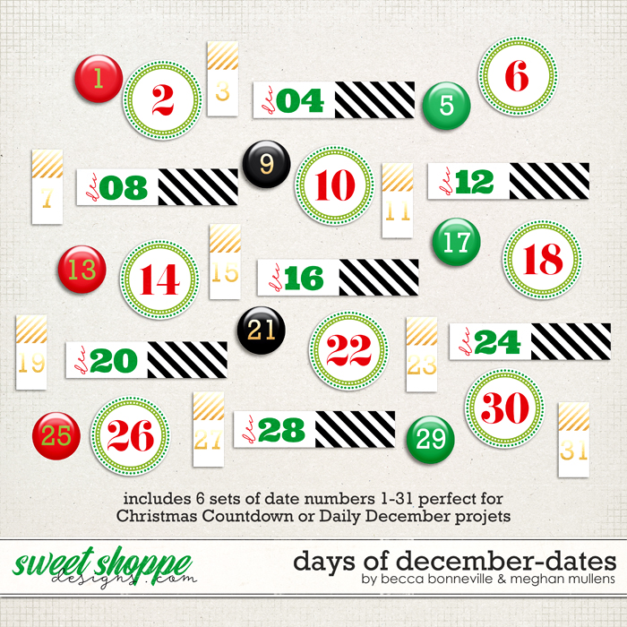 Days of December Dates by Meghan Mullens & Becca Bonneville Days of December Dates by Meghan Mullens & Becca Bonneville