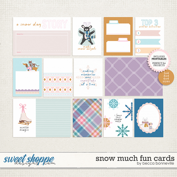 Snow Much Fun Cards by Becca Bonneville