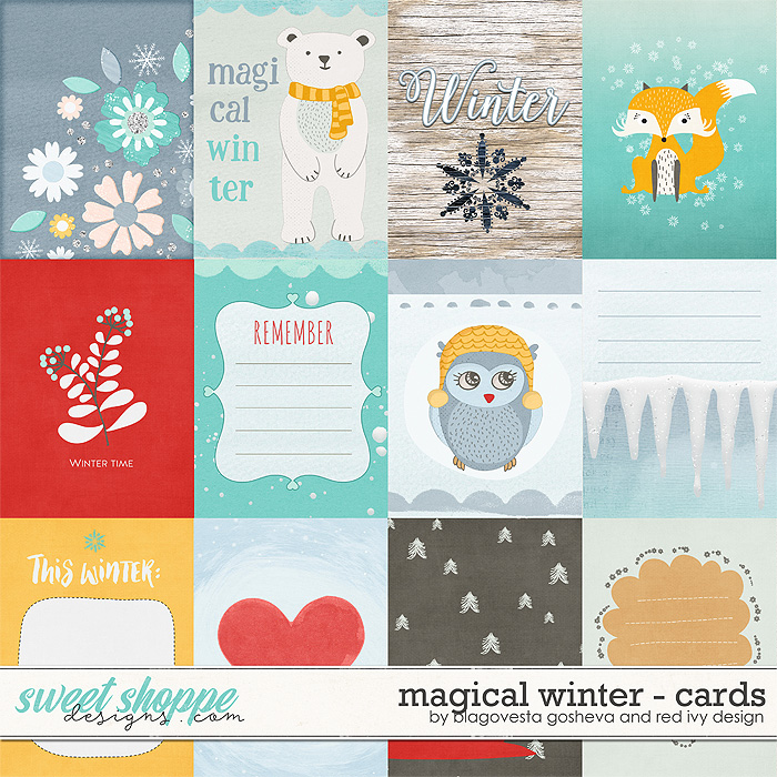 Magical Winter {Cards} by Blagovesta Gosheva & Red Ivy Designs