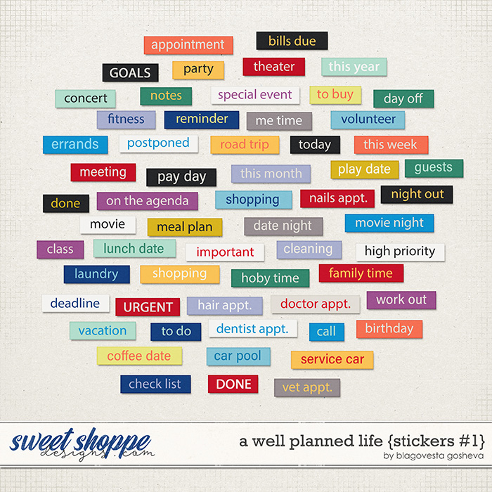 A Well Planned Life {stickers #1} by Blagovesta Gosheva A Well Planned Life {stickers #1} by Blagovesta Gosheva
