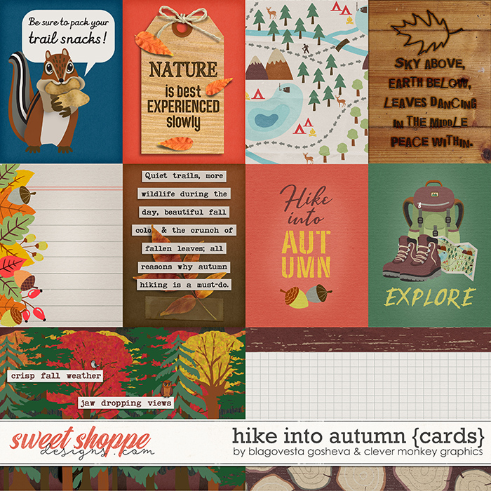 Hike into Autumn Cards by Blagovesta Gosheva & Clever Monkey Graphics 