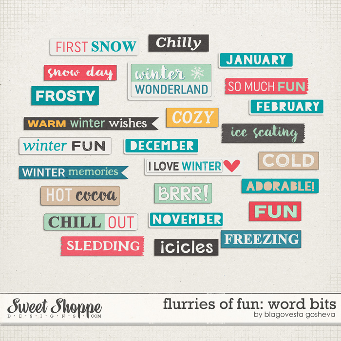 Flurries of fun {word bits} Flurries of fun {word bits}