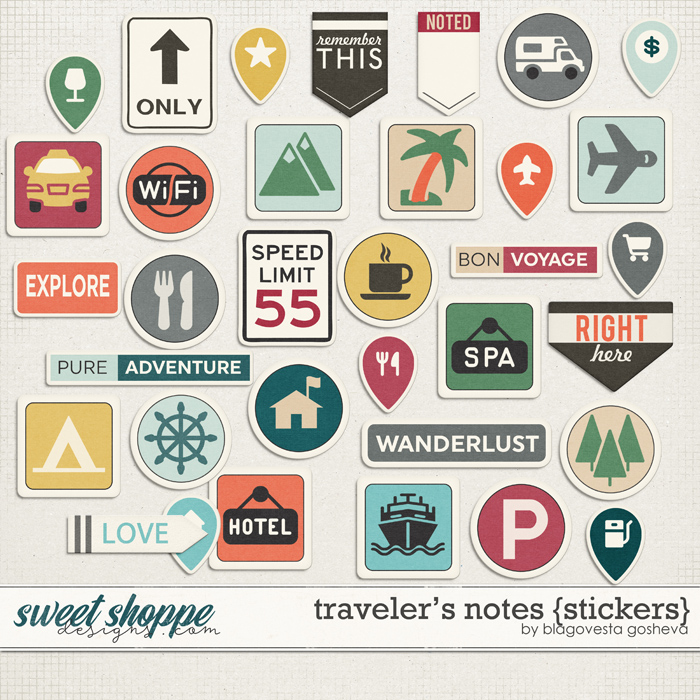 Traveler's Notes {stickers} by Blagovesta Gosheva Traveler's Notes {stickers} by Blagovesta Gosheva