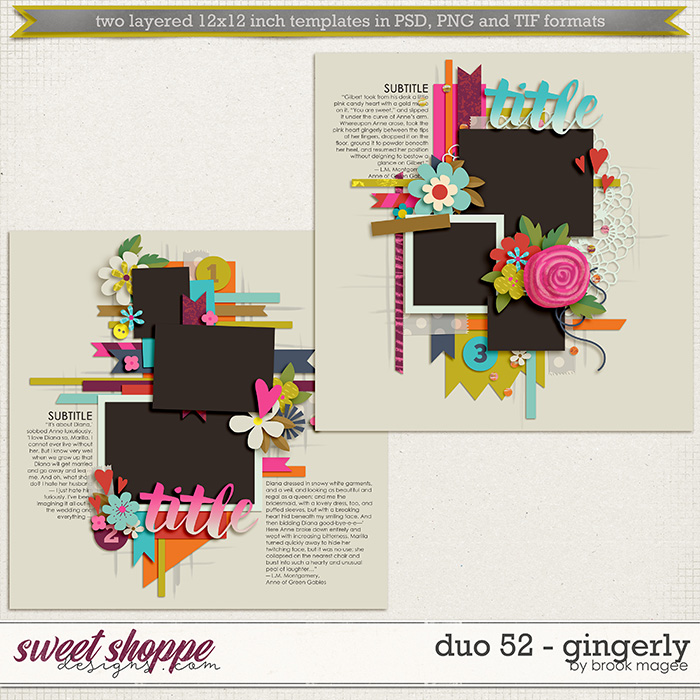 Brook's Templates - Duo 52 - Gingerly by Brook Magee