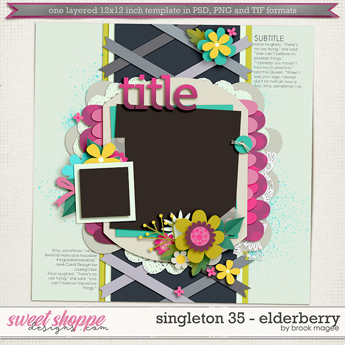 Brook's Templates - Singleton 35 - Elderberry by Brook Magee