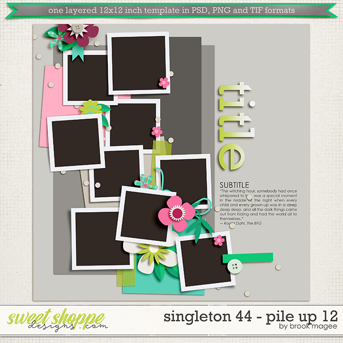 Brook's Templates - Singleton 44 - Pile Up 12 by Brook Magee