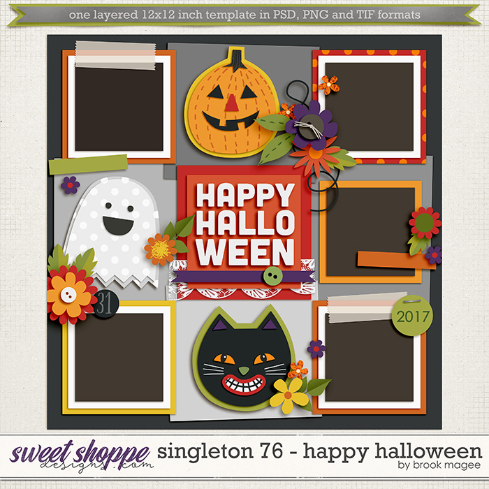 Brook's Templates - Singleton 76 - Happy Halloween by Brook Magee